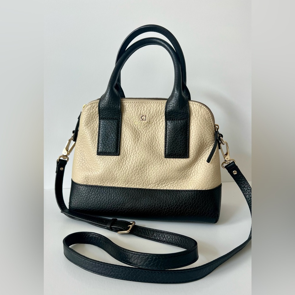 Kate Spade Southport Avenue Small Jenny Bag Leather, Black & Beige